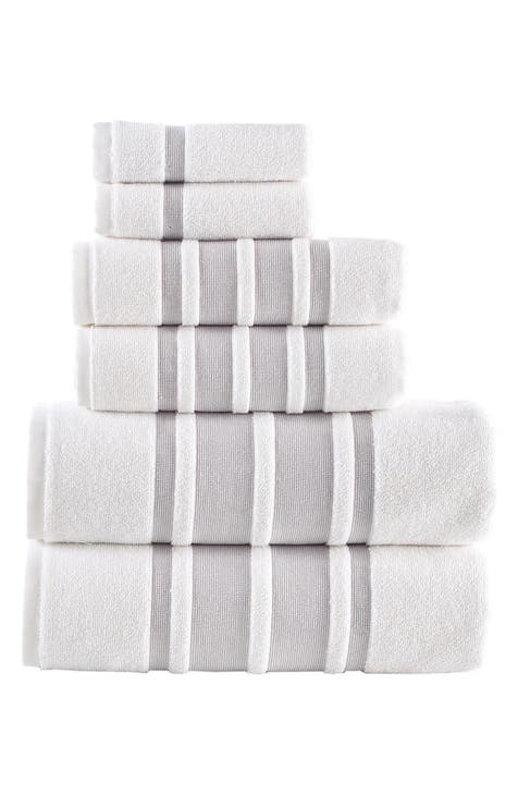 Contrast Border 6-Piece Towel Set