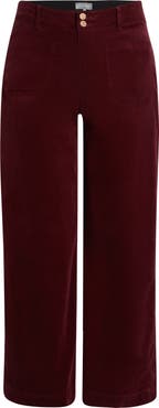 Wit & Wisdom Emma 'Ab'Solution Patch Pocket High Waist Wide Leg Corduroy Pants