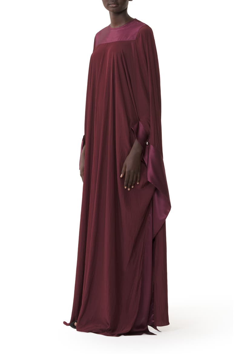 Full-Length Charmeuse Dress, Alternate, color, Garnet