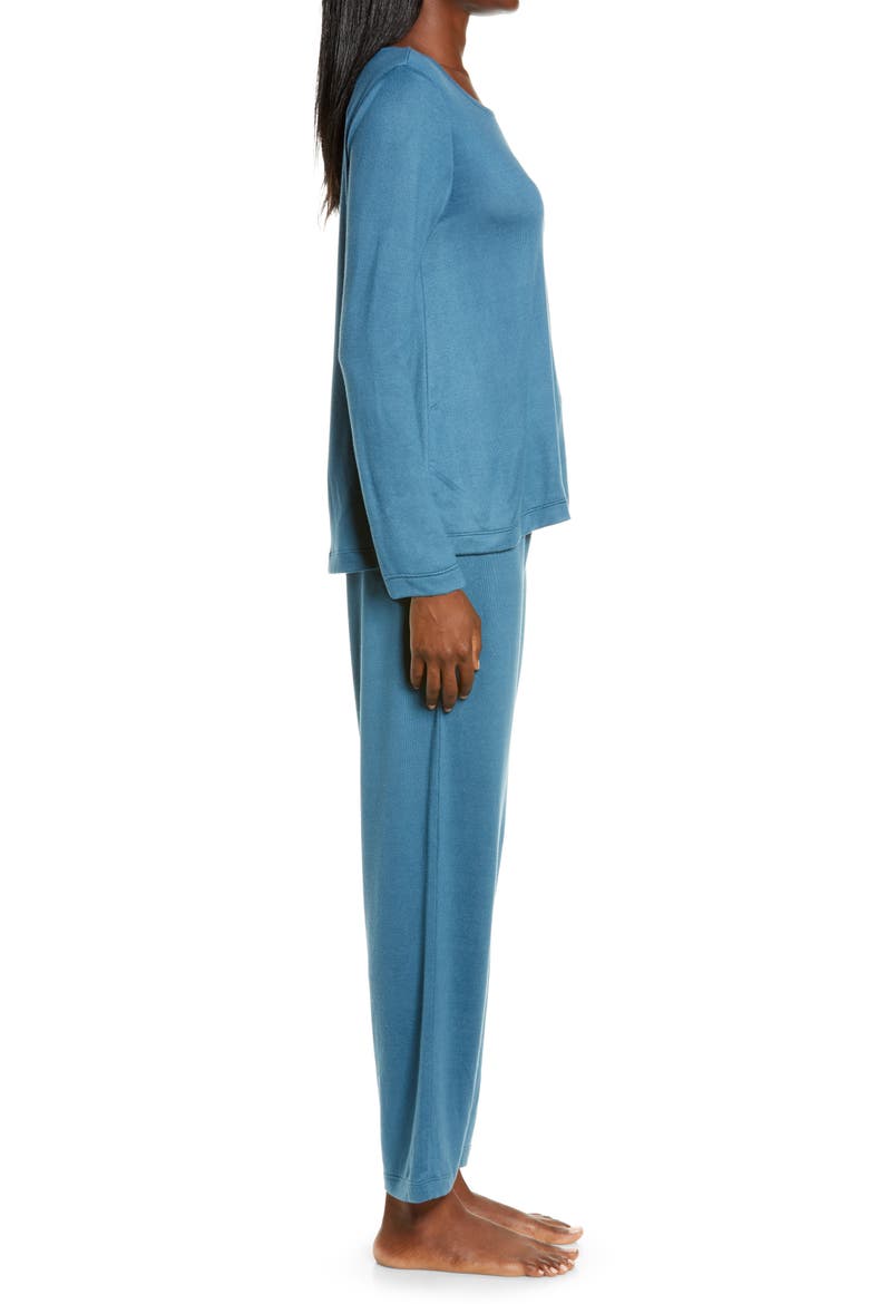 Fleece Pajamas, Alternate, color, MORNING TEAL