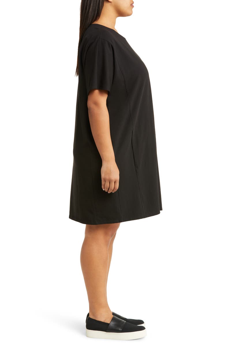 Eileen Fisher Dolman Sleeve Organic Pima Cotton Blend T-Shirt Dress, Alternate, color, 