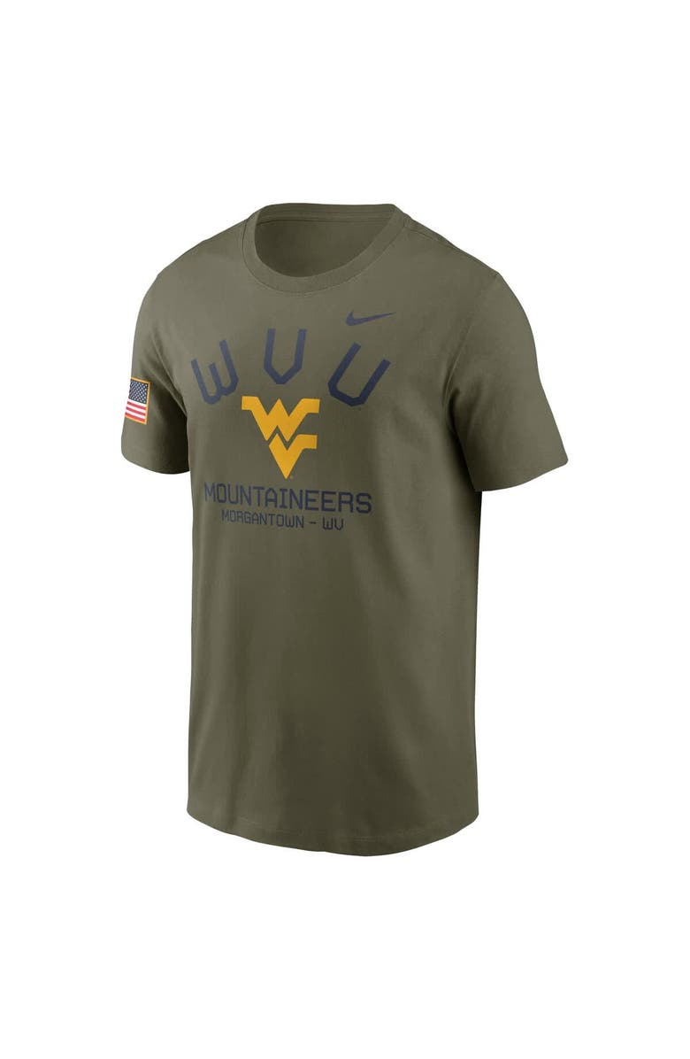 Nike Men's Nike Olive West Virginia Mountaineers 2024 Military Appreciation Performance T-Shirt, Alternate, color, 