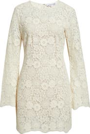 Veronica Beard Teresia Long Sleeve Lace Minidress