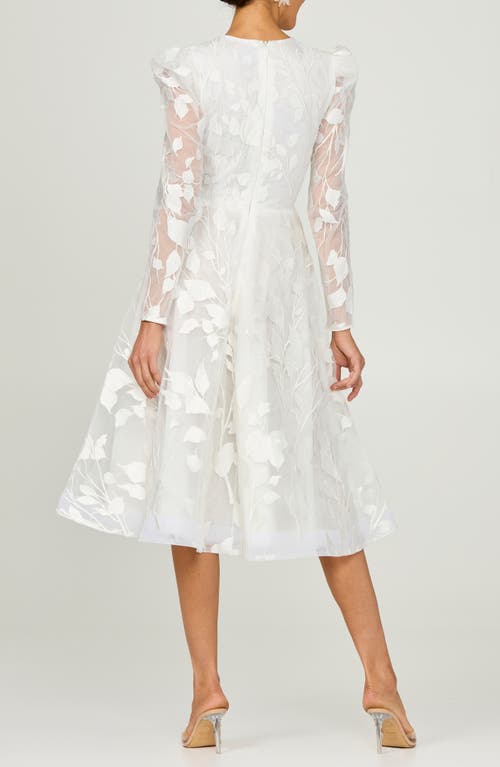 HELSI HELSI PARKER EMBROIDERED LONG SLEEVE COCKTAIL DRESS