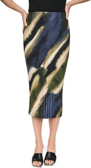 DKNY Mix Rib Midi Sweater Skirt