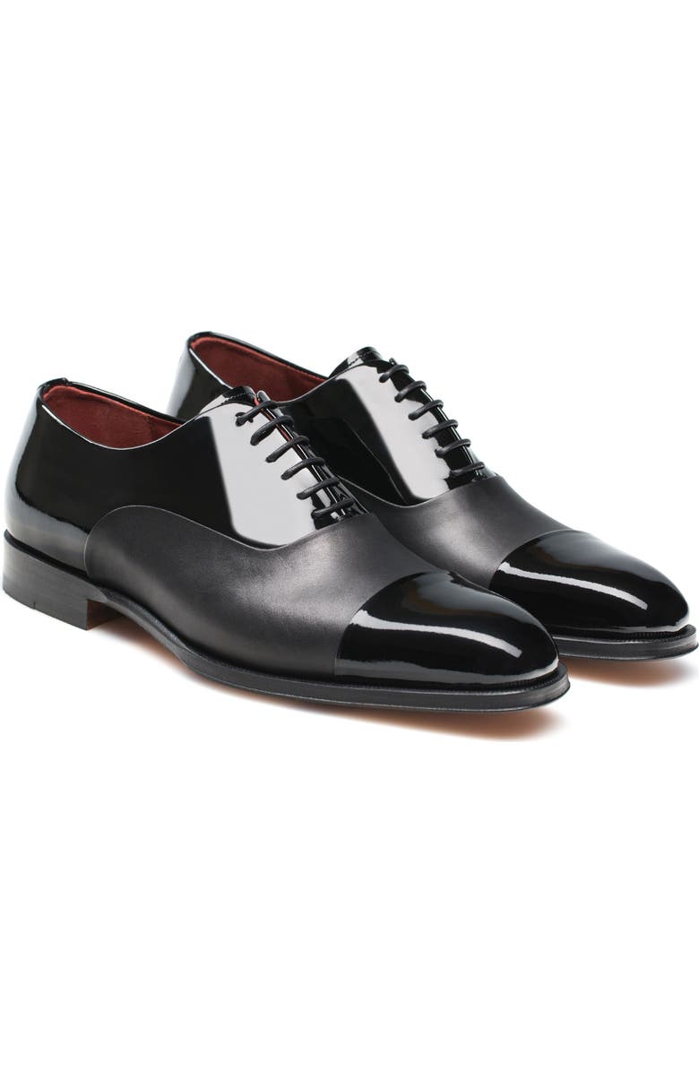 Magnanni Cesar Cap Toe Oxford, Main, color, Black