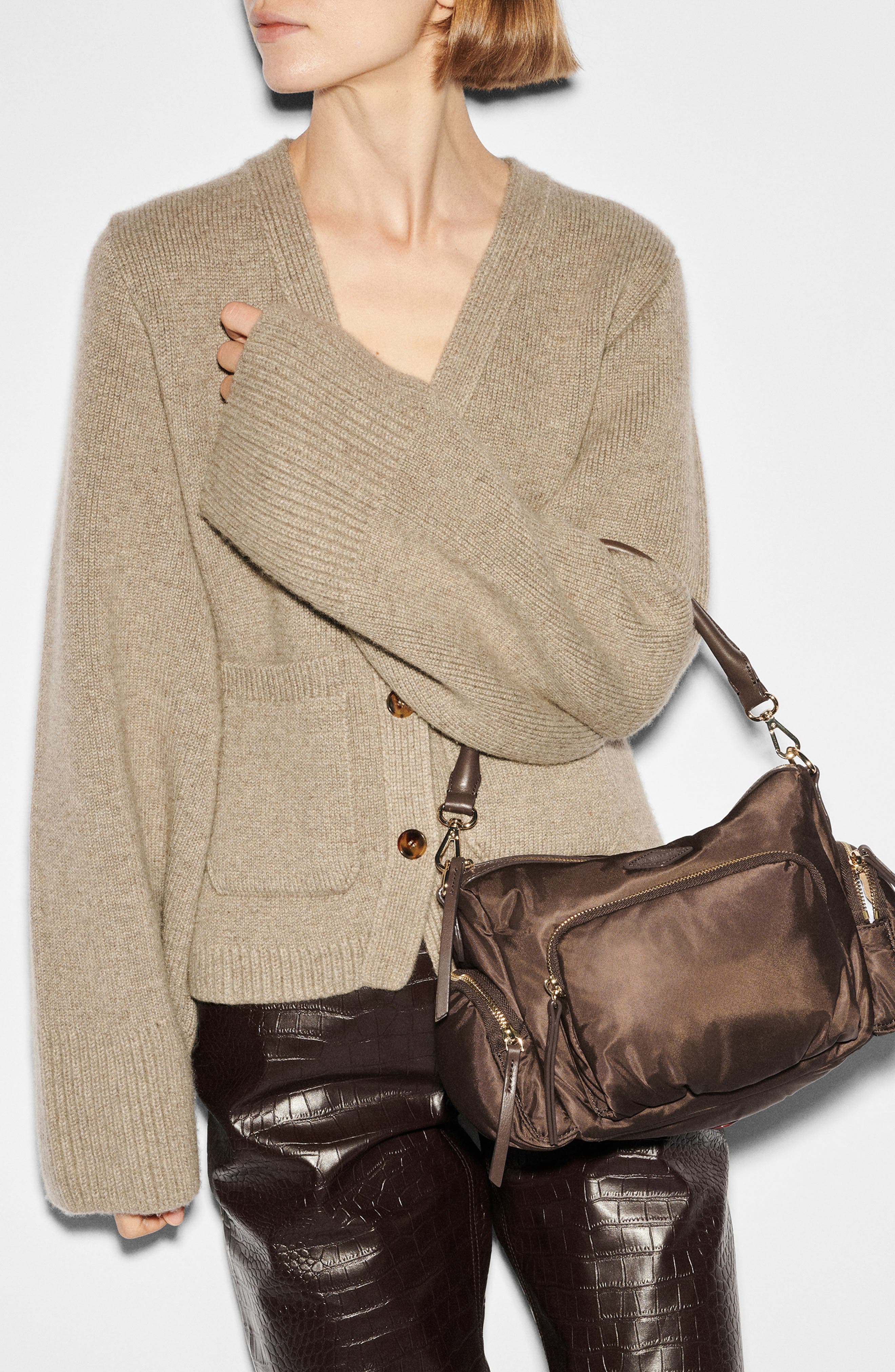 MZ Wallace Small Chelsea Nylon Crossbody Bag, Alternate, color, 