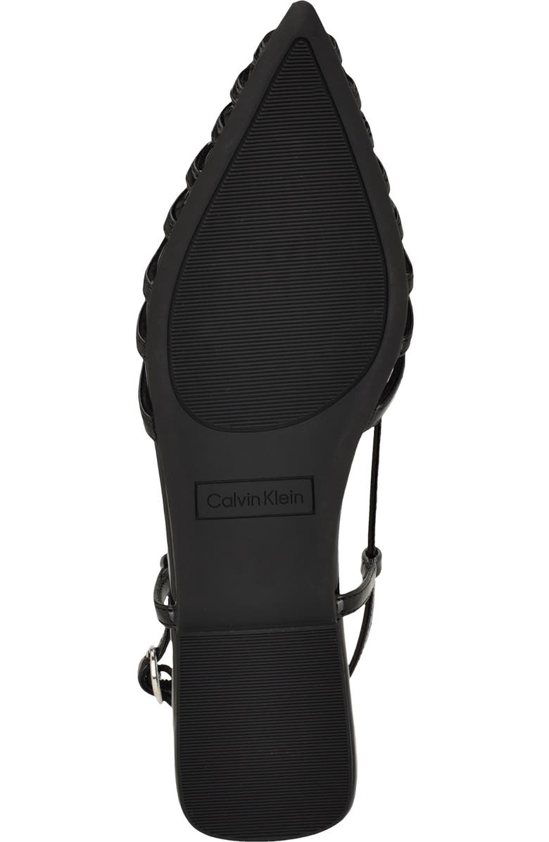 Calvin Klein Glessia Slingback Flat, Alternate, color, Black