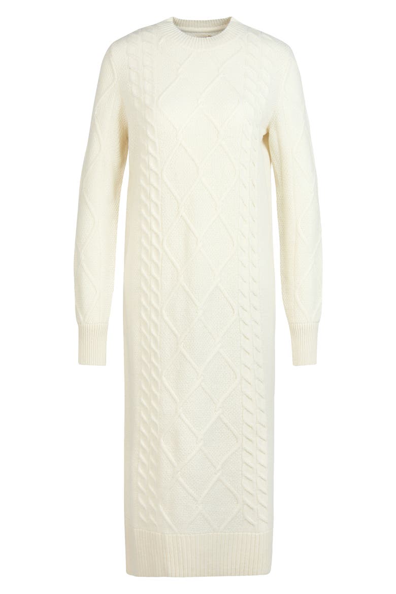 Burne Long Sleeve Wool Blend Sweater Dress, Alternate, color, ARAN
