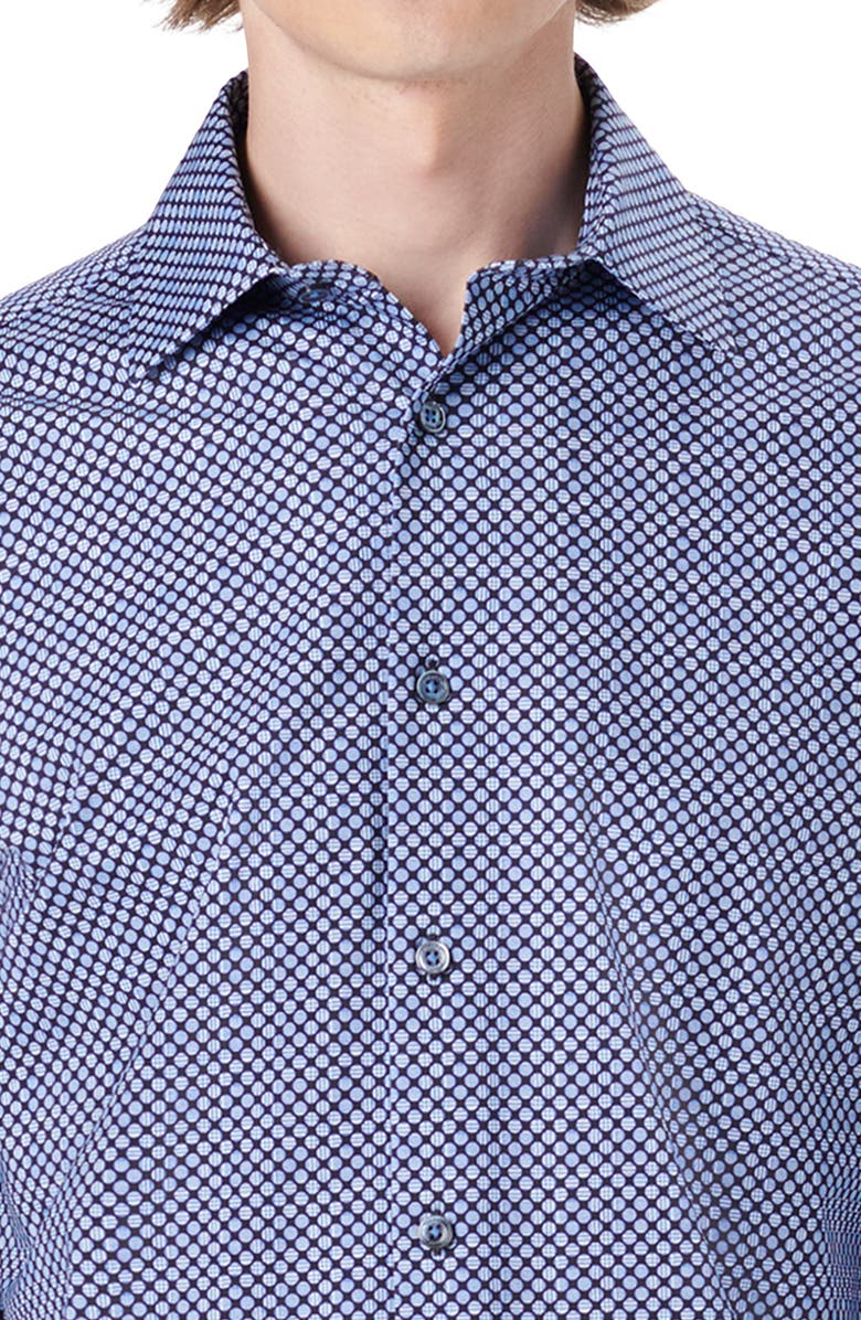 Bugatchi OoohCotton<sup>®</sup> Microdot Button-Up Shirt, Alternate, color, 