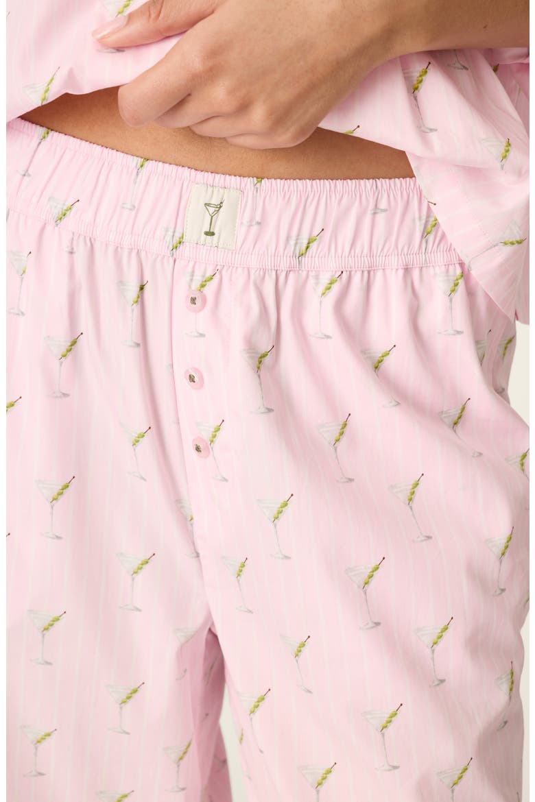 Afterparty Cotton Poplin Pajama Pants, Alternate, color, PINK PEARL