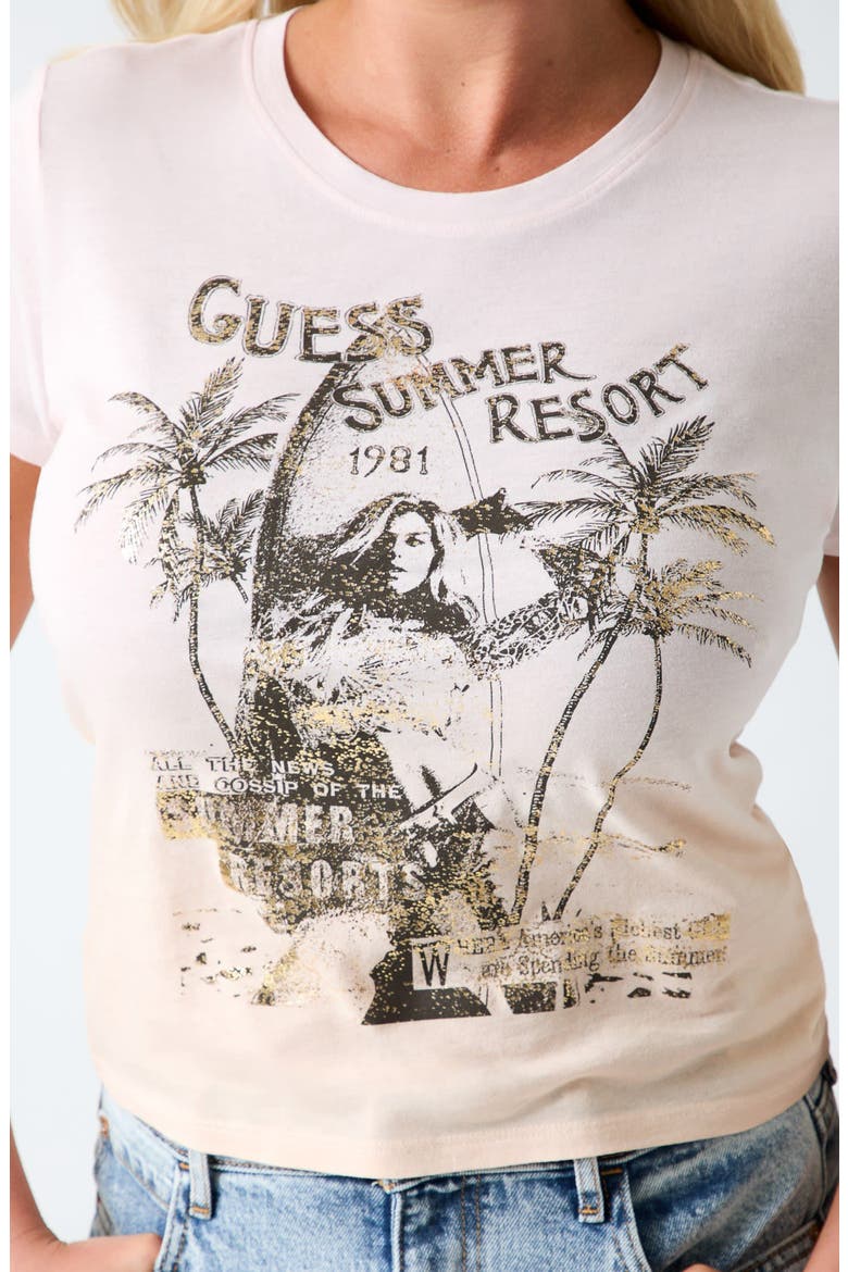 Resort Graphic Baby Tee, Alternate, color, PINK MULTI