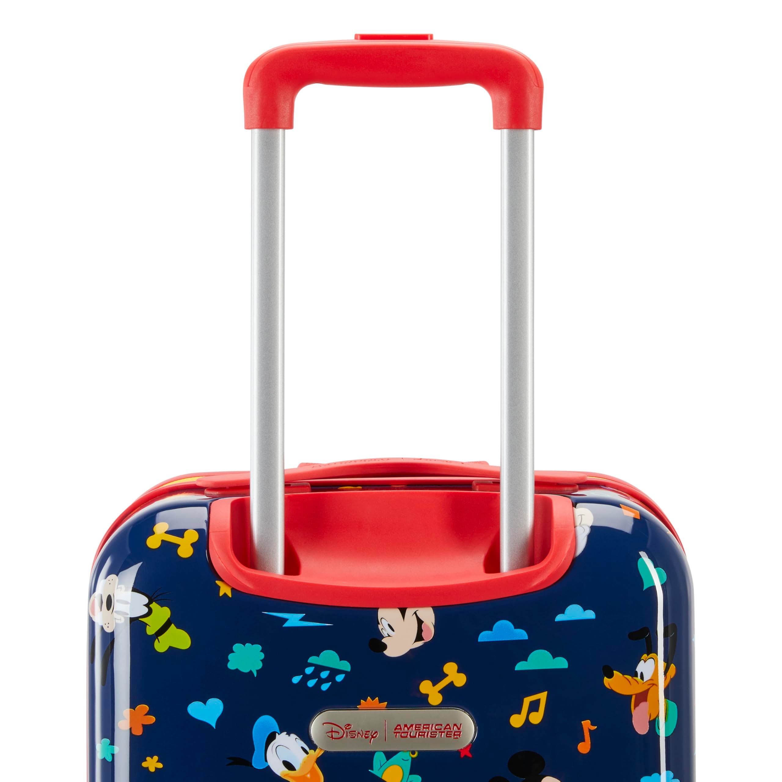 AMERICAN TOURISTER Disney Hardside Carry on 18 Inch Luggage with Spinner Wheels, Alternate, color, Mickey Mouse & Friends