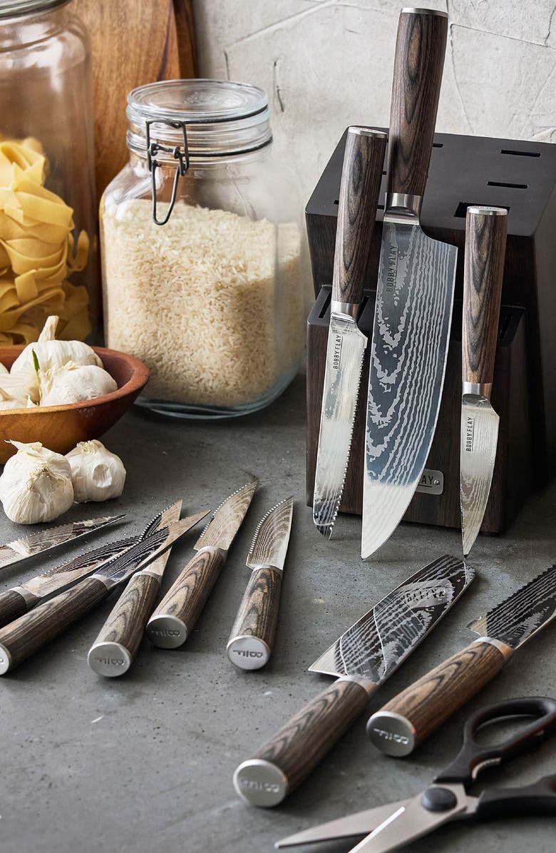 GreenPan x Bobby Flay Stainless Steel 13-Piece Knife Block Set, Alternate, color,