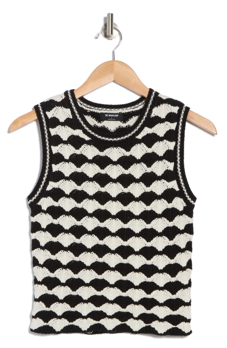 Blu Pepper Scallop Knit Top, Alternate, color,