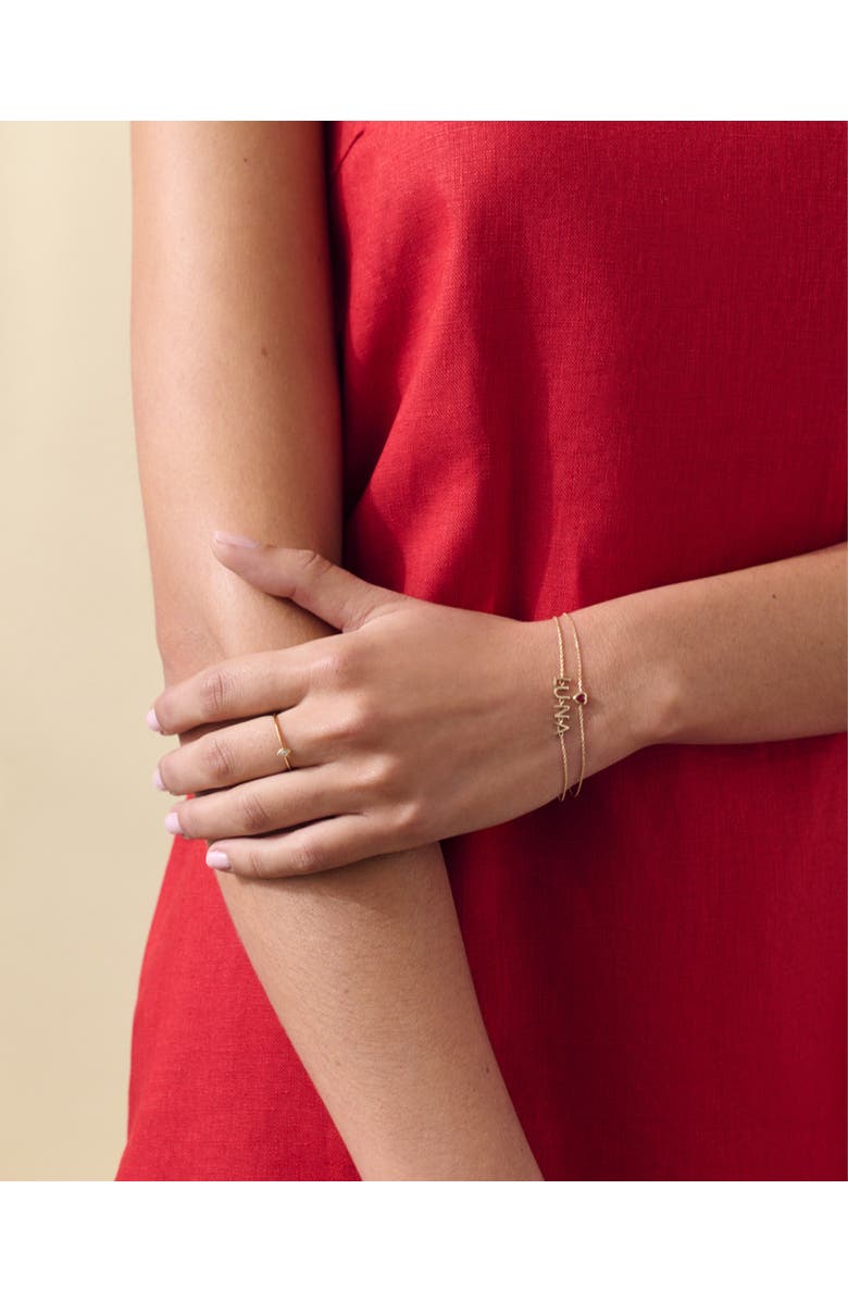 Edge of Ember Solid Gold Heart Ruby Bracelet, Alternate, color, Metallic Gold