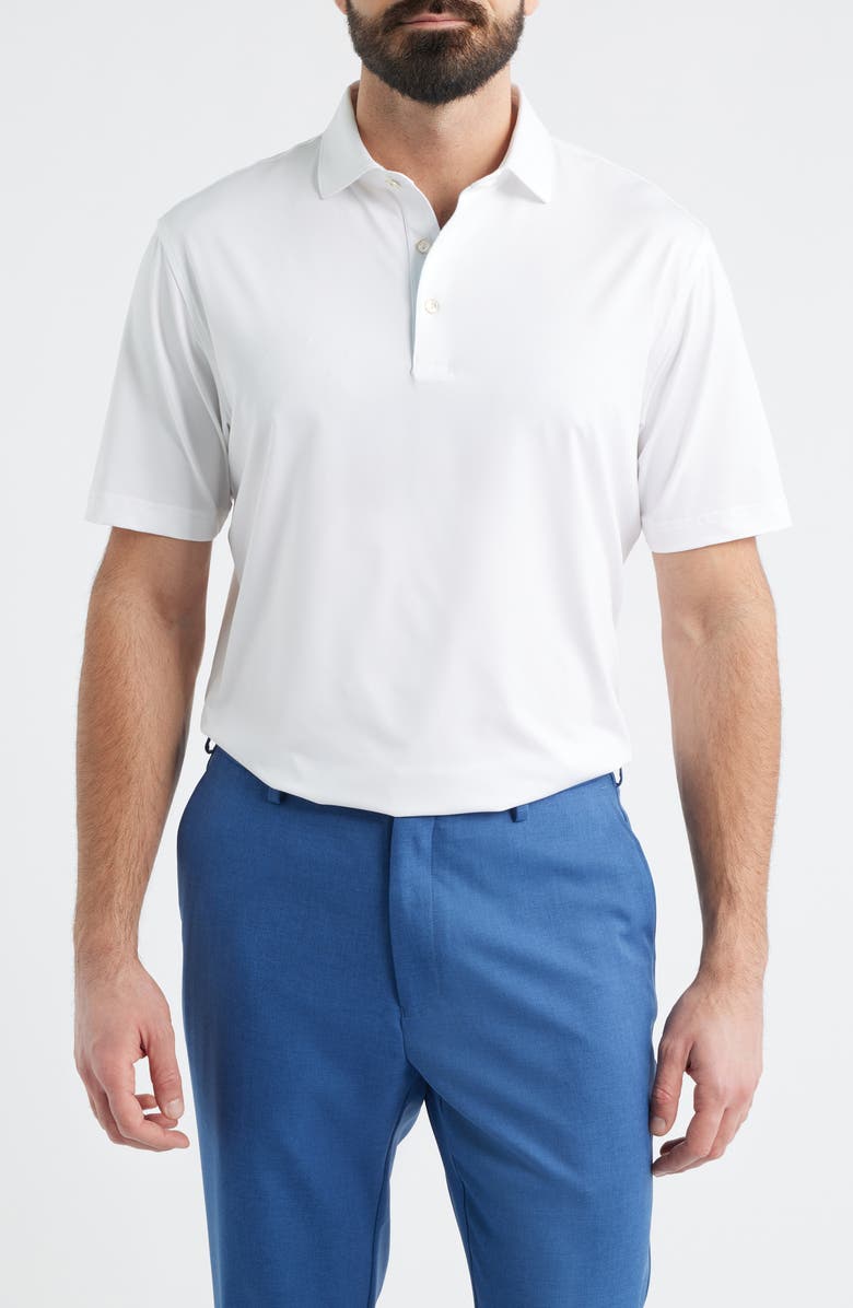 Peter Millar Performance Jersey Polo, Main, color, White