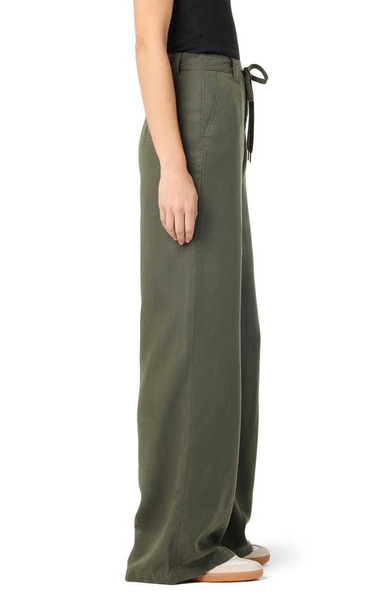 Hudson Jeans High Waist Tie Front Wide Leg Pants, Alternate, color, Ivy