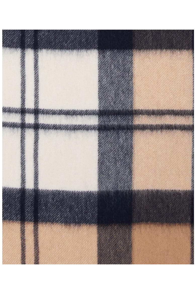 Tartan Cashmere Scarf, Alternate, color, HESSIAN NAVY