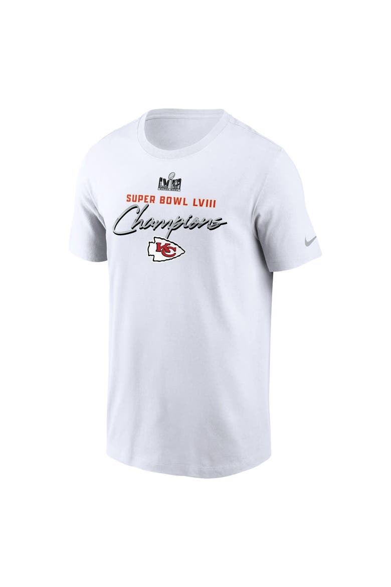 Men's Nike White Kansas City Chiefs Super Bowl LVIII Champions Classic T-Shirt, Alternate, color, White