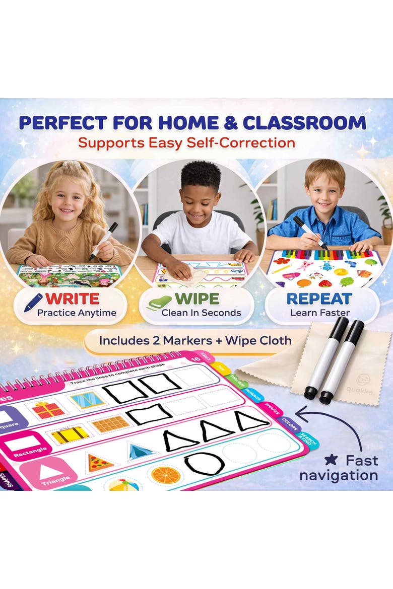 Kids Handwriting and Search & Find Activity Cards Set, Alternate, color, Girls
