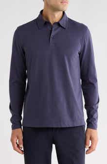 Long Sleeve Brushed Organic Cotton Polo