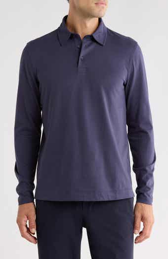 Long Sleeve Brushed Organic Cotton Polo