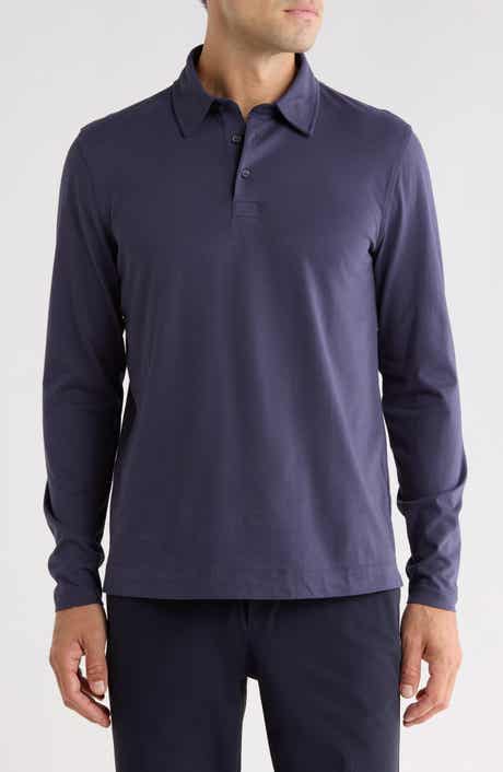 Long Sleeve Brushed Organic Cotton Polo