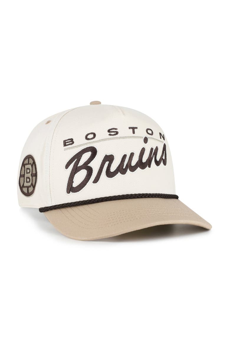 Men's '47  Natural/Tan Boston Bruins Neutral Terrain Hitch Rope Adjustable Hat, Main, color, Natural