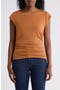 Cap Sleeve Ruched Side T-Shirt
