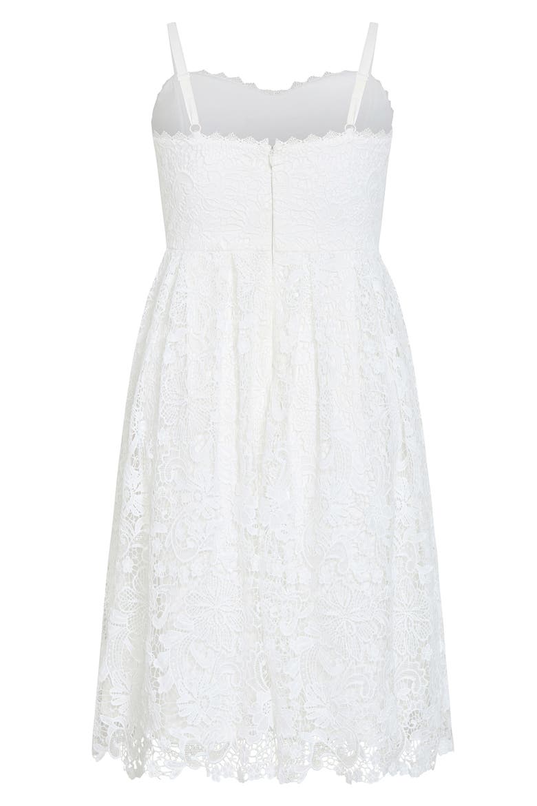 Scarlet Lace Midi Dress, Alternate, color, IVORY