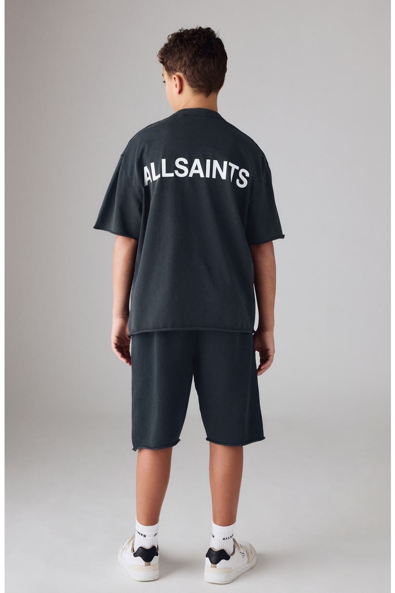 Kids' Washed Henley Tee & Shorts Set, Alternate, color, BLACK