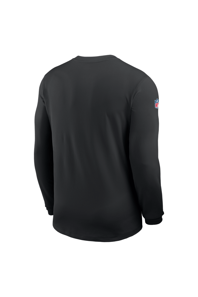 Men's Nike  Black Philadelphia Eagles Sideline Coaches UV Dri-FIT Long Sleeve Shirt, Alternate, color, Black