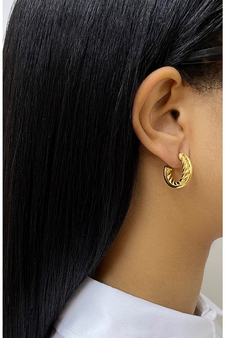 Set of 3 Earrings, Alternate, color, GOLD/SILVER