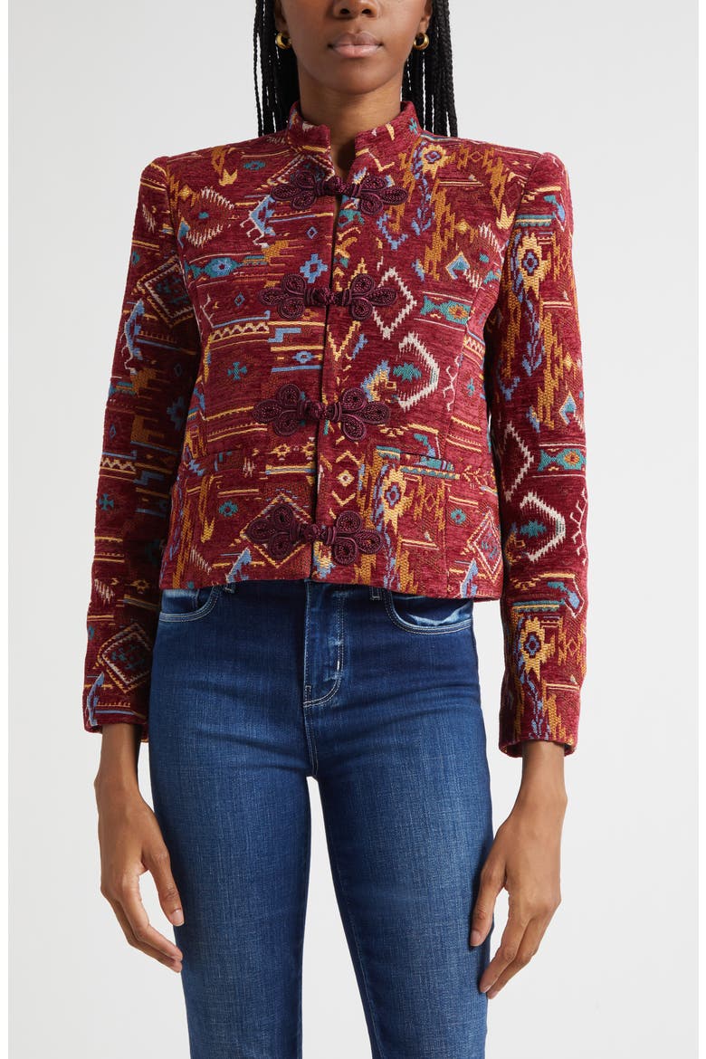 Asha Tapestry Jacquard Jacket, Main, color, GEOMETRIC TAPESTRY