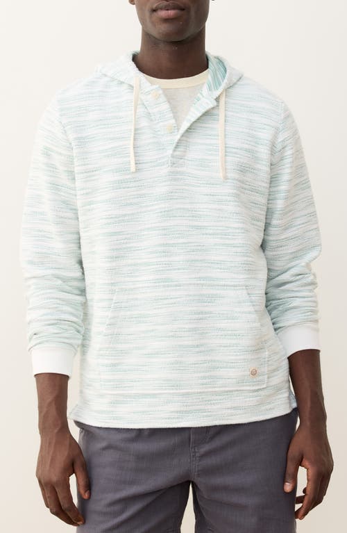 Marine Layer Portola Space Dye Stripe Slub Cotton Blend Beach Hoodie In Blue