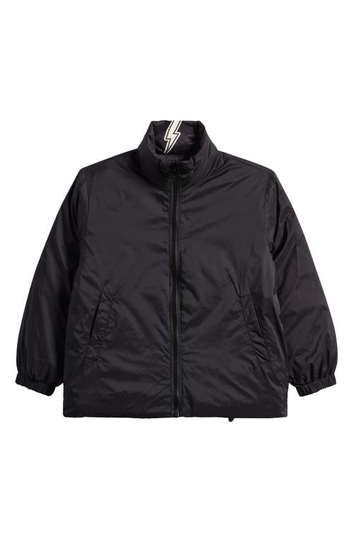 Calonie Kids' Blake Reversible Down Puffer Jacket In Black