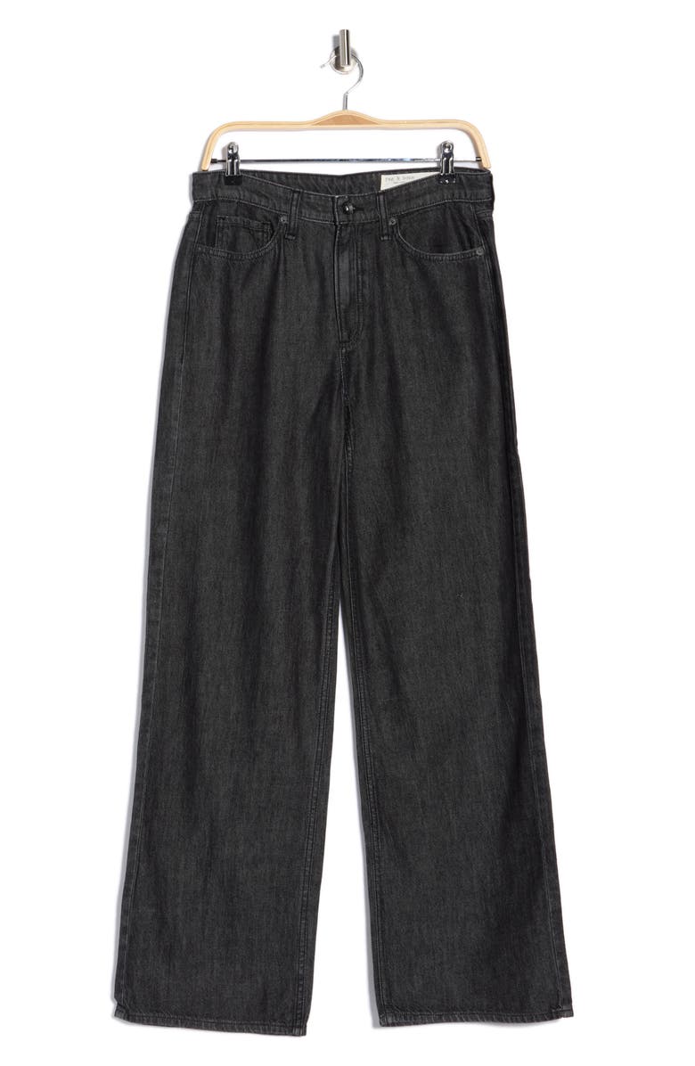 rag & bone Lori Mid Rise Wide Leg Jeans, Alternate, color, Senoia