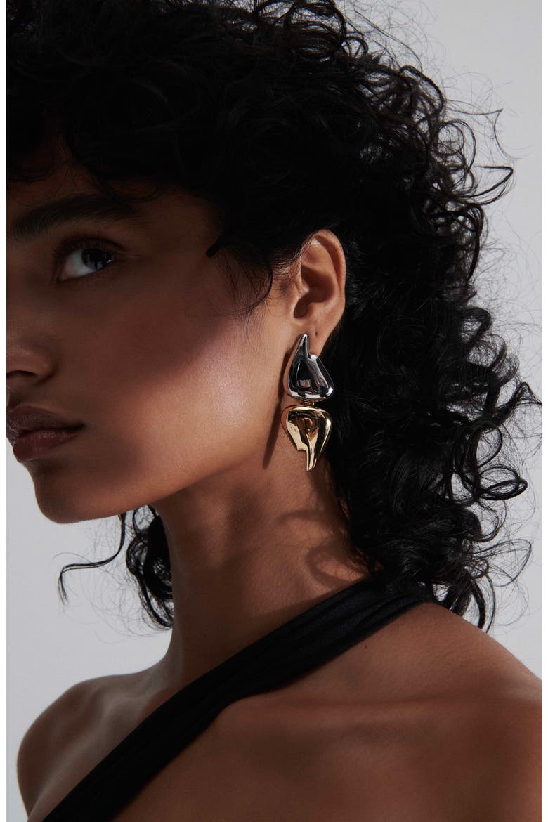 Blaze Mixed Metal Convertible Drop Earrings, Alternate, color, GOLD