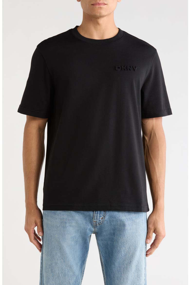 Biggie Embossed T-Shirt, Main, color, BLACK
