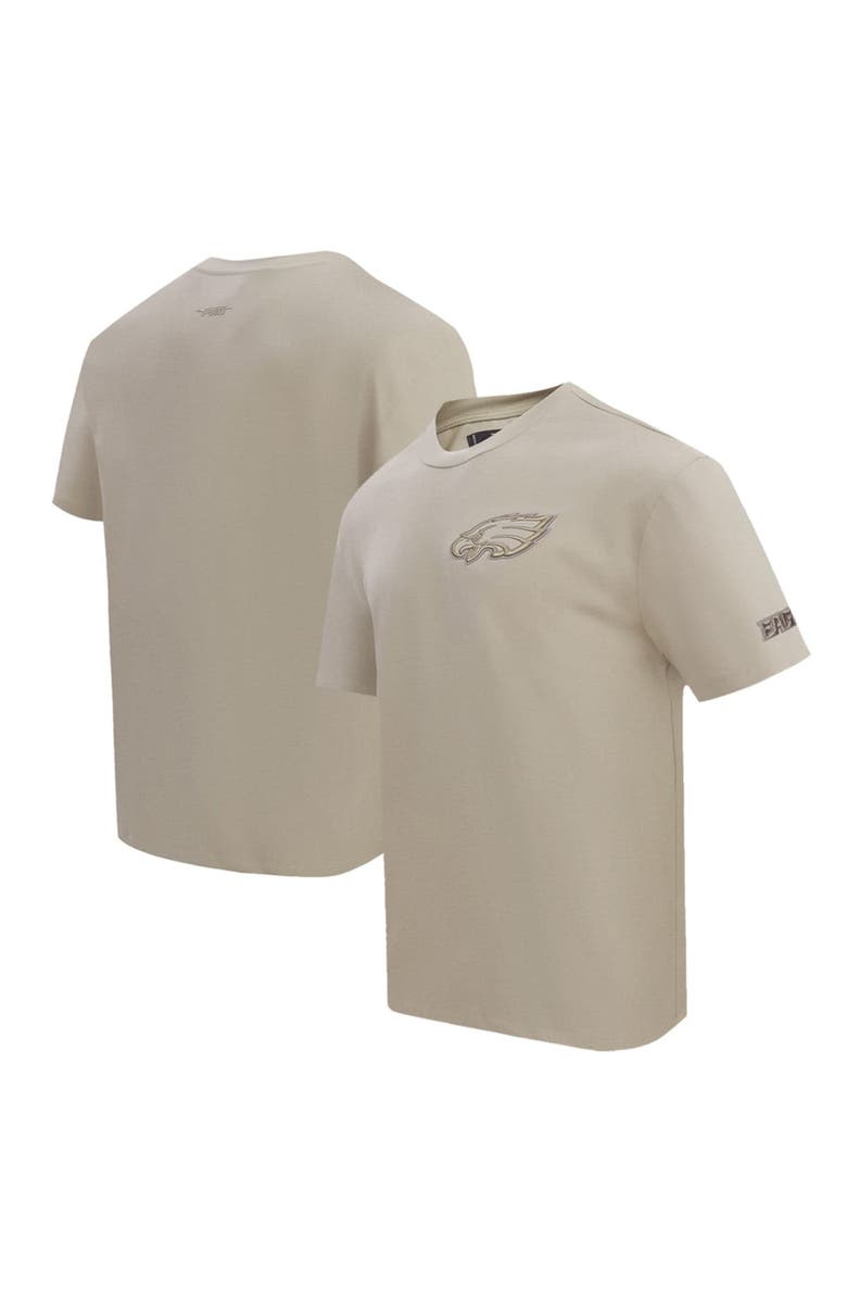 PRO STANDARD Men's Pro Standard Tan Philadelphia Eagles Drop Shoulder T-Shirt, Main, color, Tan