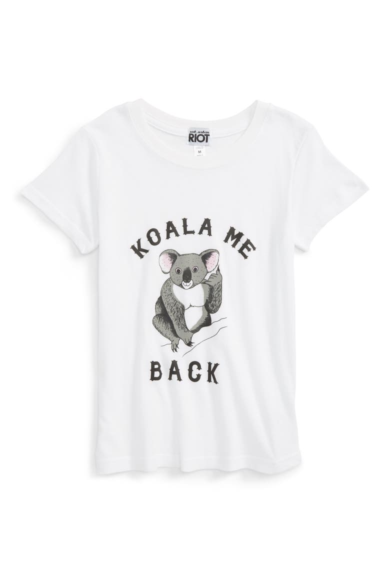 Koala Me Back Tee, Main, color, WHITE