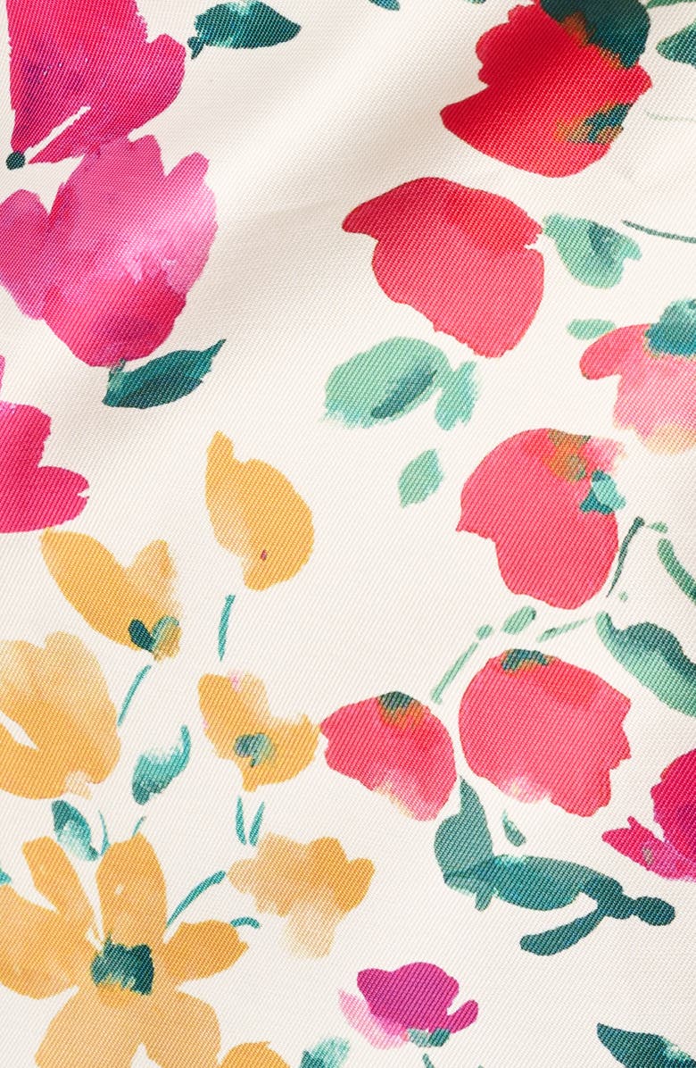 Adrianna Papell Floral Belted Mikado Dress, Alternate, color,