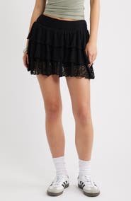 BP. Lace Tiered Mini Skort