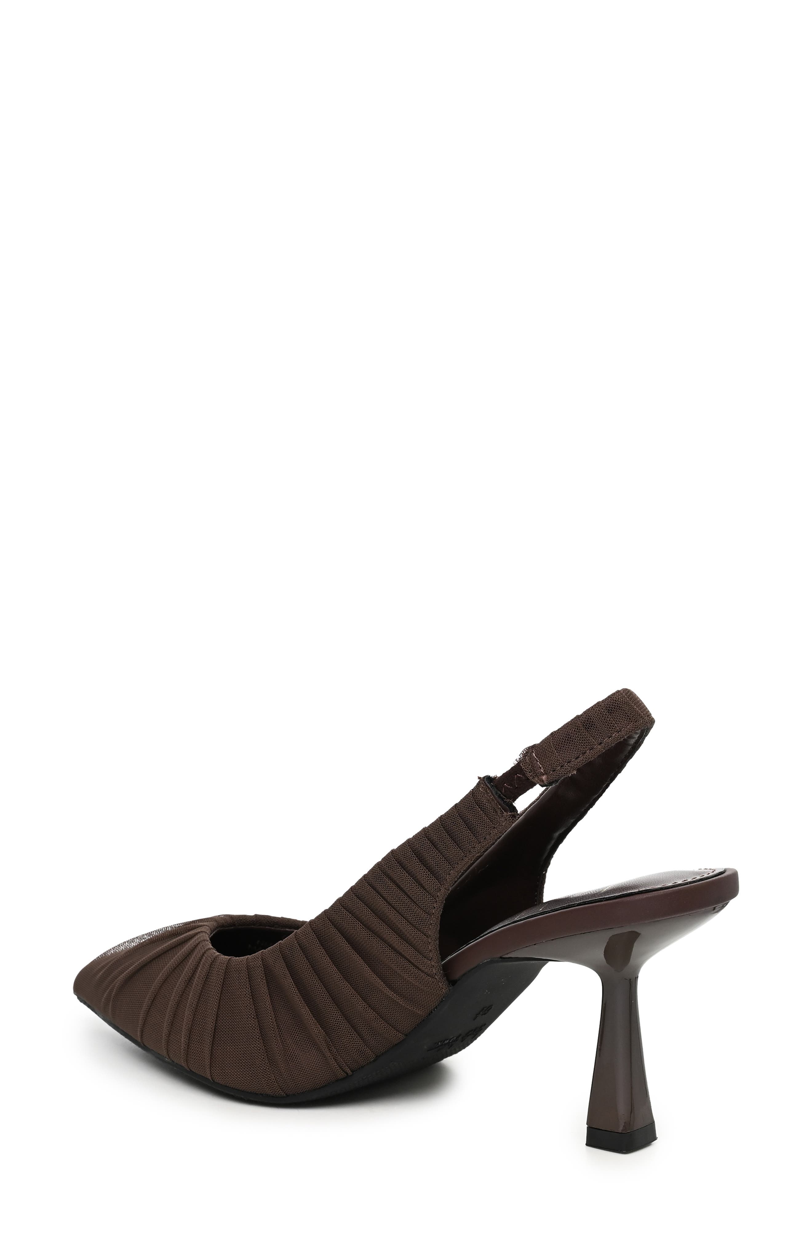 Rougtie Pointed Toe Slingback Pump, Alternate, color, CHOCOLATE