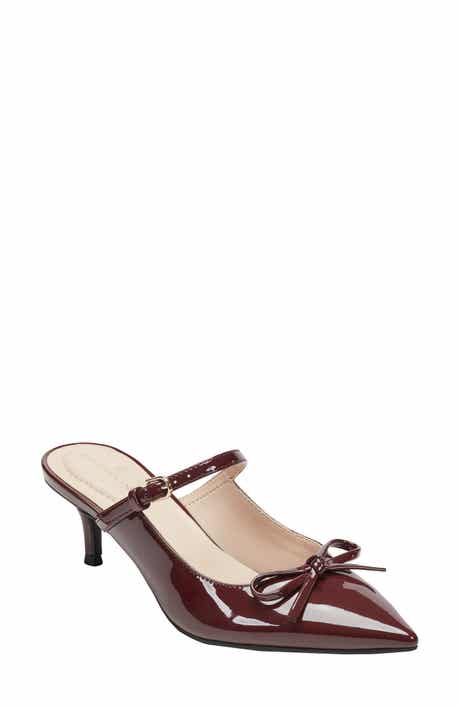 Bandolino Moss Patent Kitten Heel Mule