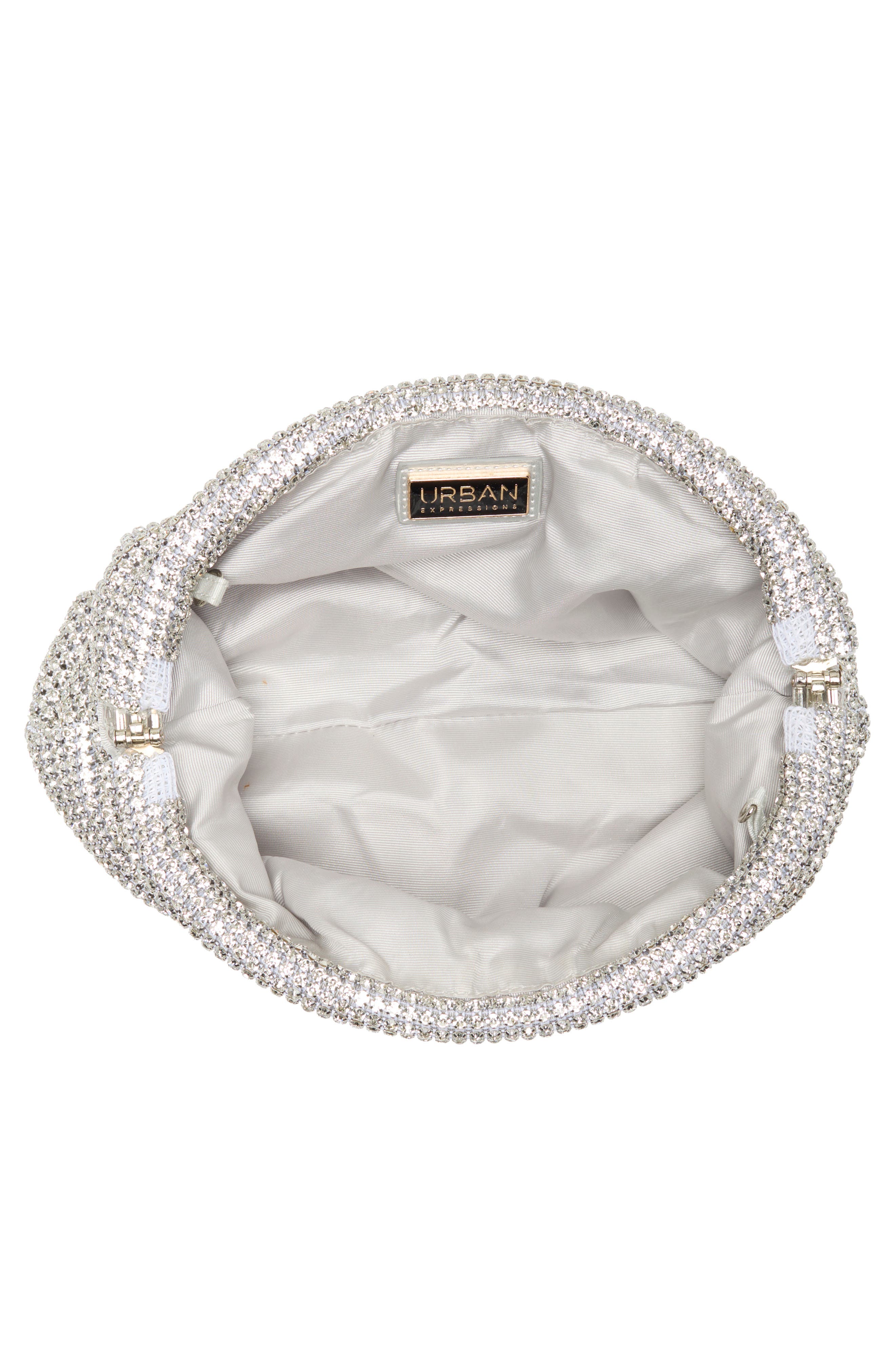 URBAN EXPRESSIONS HANDBAGS Rhinestone Clutch Bag, Alternate, color, 