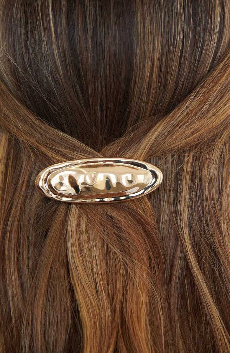 Ettika Vintage Luxe Hair Barrette, Alternate, color, Gold