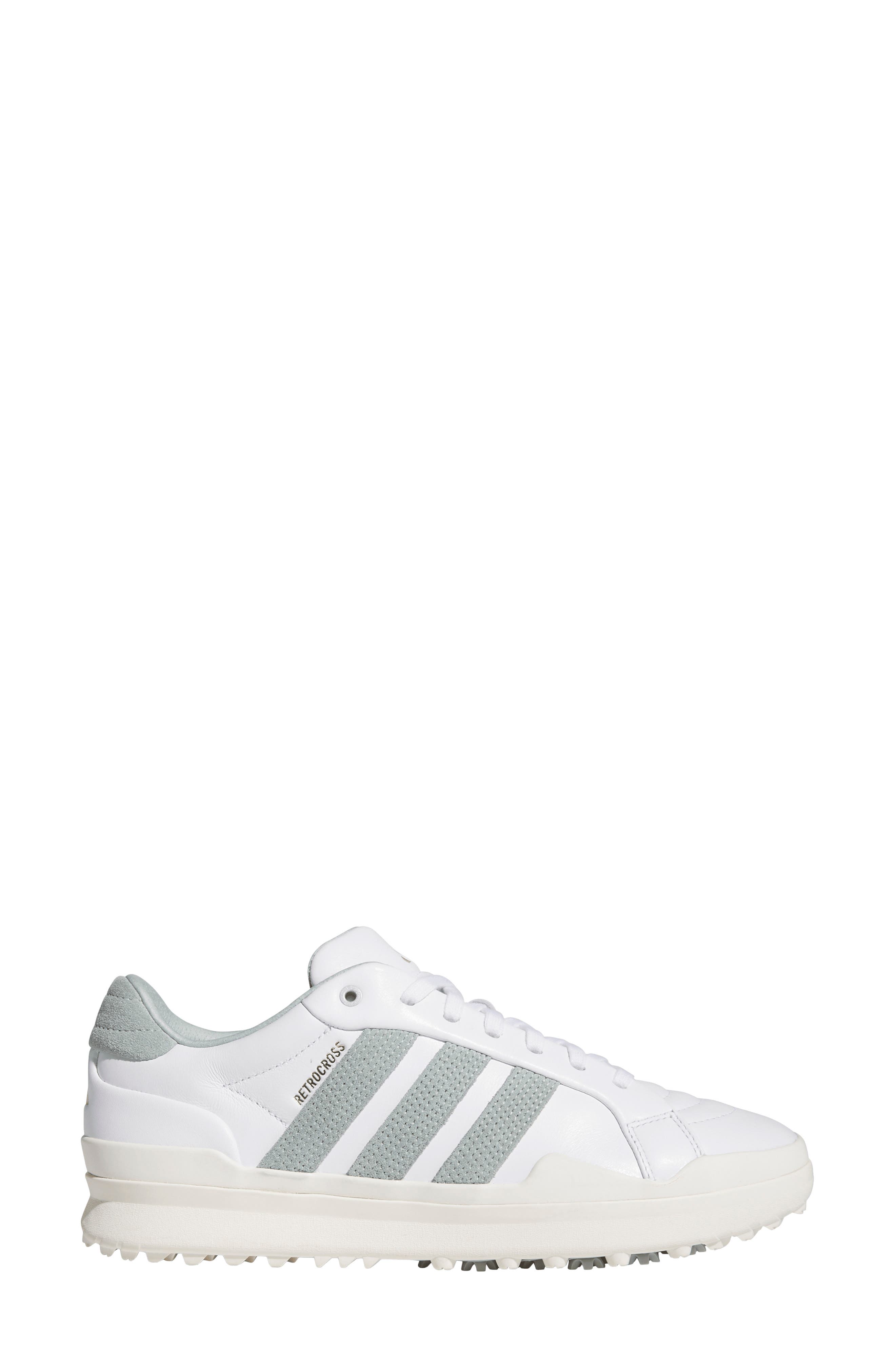 adidas Retrocross Spikeless Golf Shoe, Alternate, color, White/ Wonder Sage/ Off White