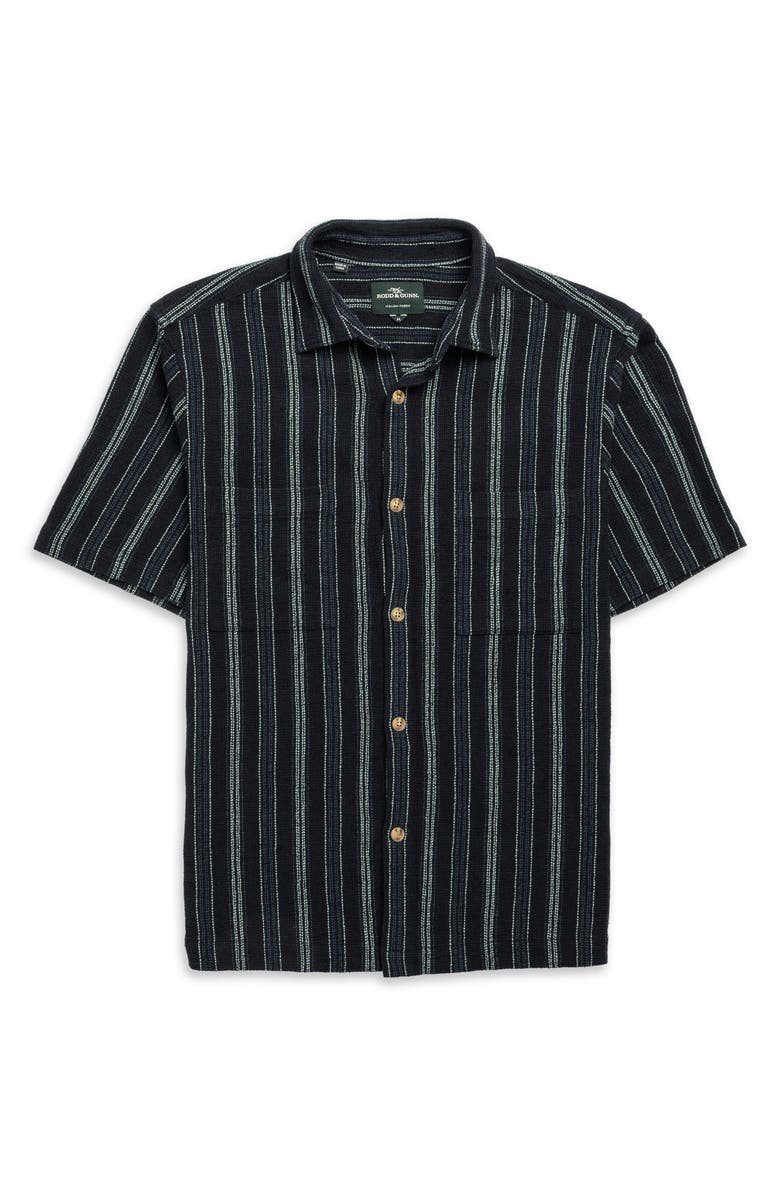 Rodd & Gunn Harley Open Weave Short Sleeve Button-Up Shirt, Alternate, color, Midnight